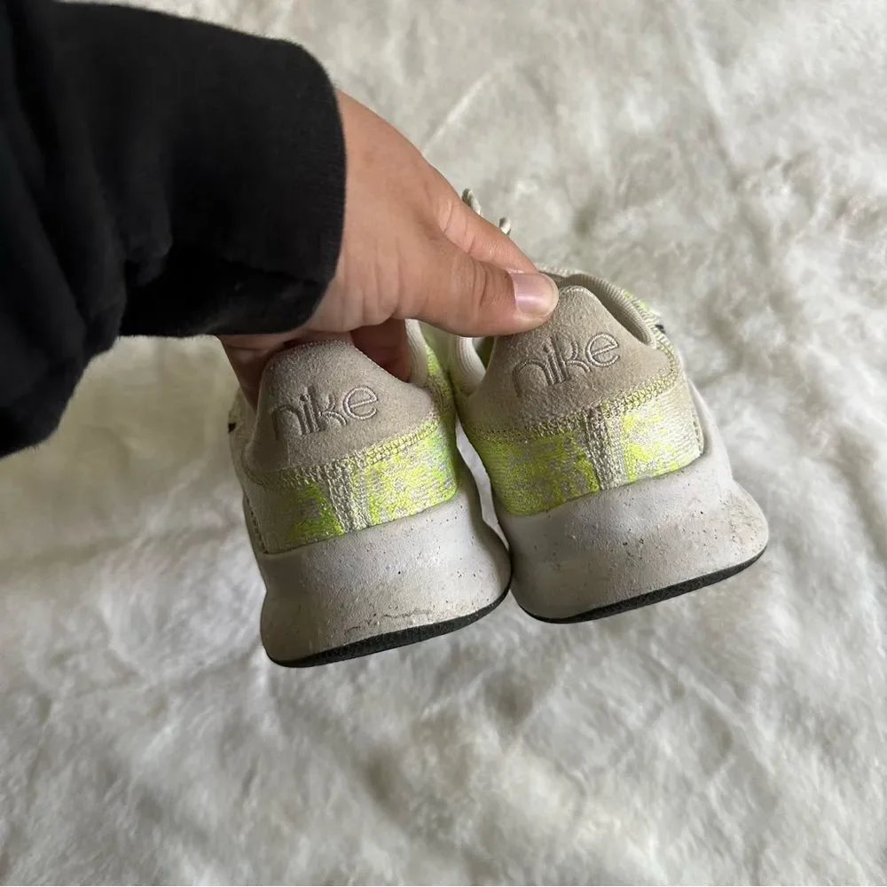 Nike Women's SuperRep Go 3 Flyknit Sneakers Neon Yellow White Size 7